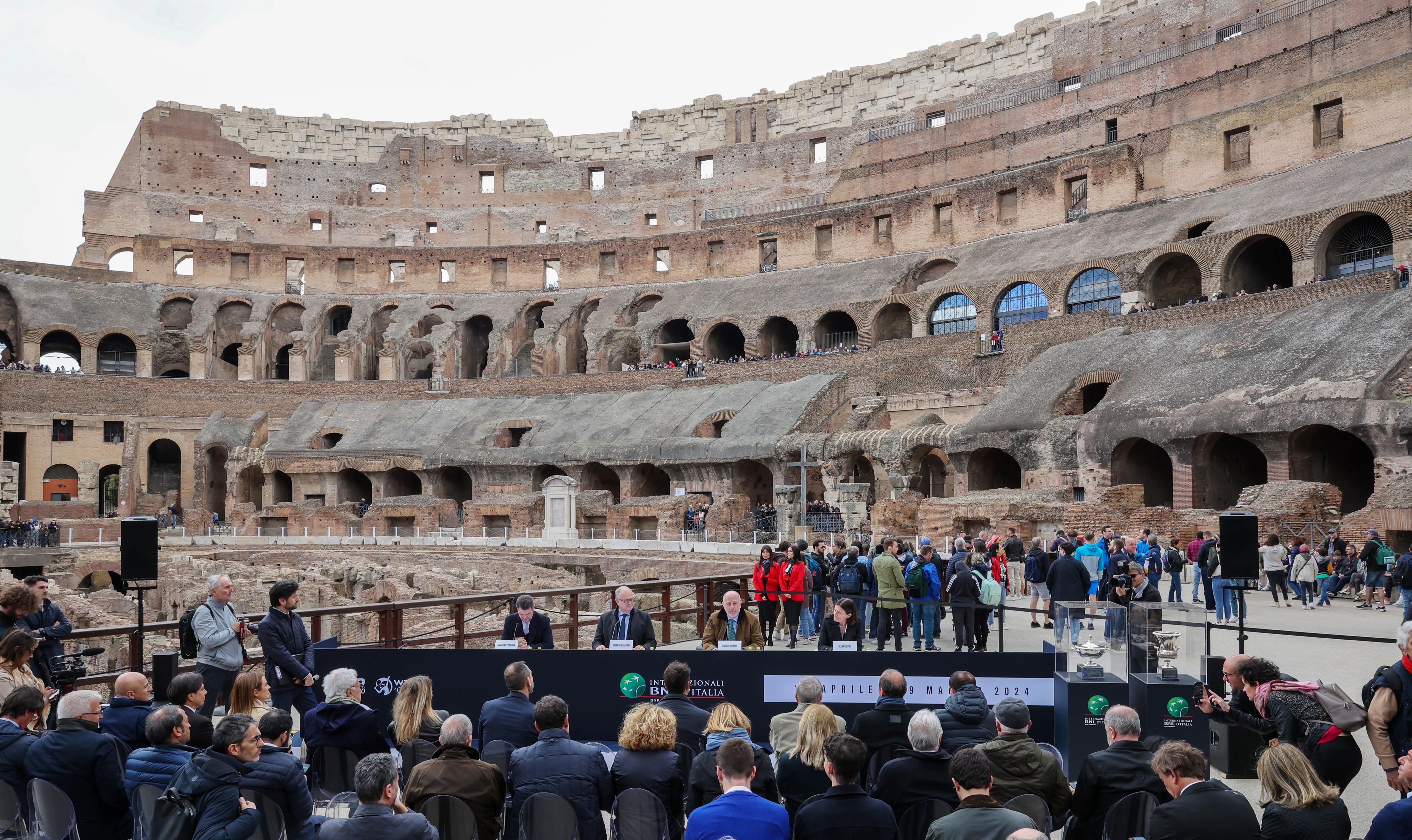 Presentati al Colosseo gli Internazionali BNL d'Italia 2024. Mezzaroma: 