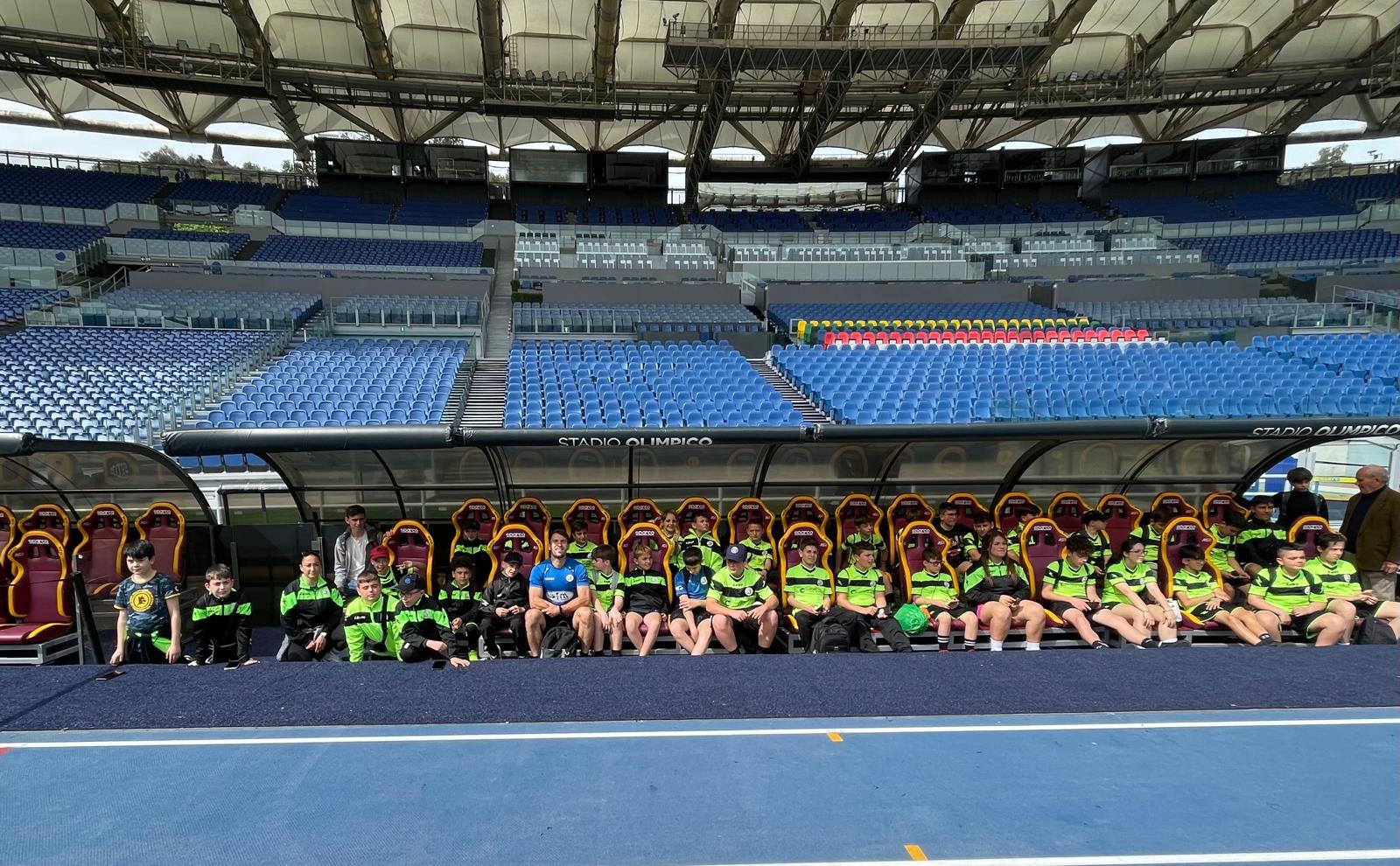 Us Acli, scuole calcio in visita all'Olimpico: tour per circa 200 bambini 