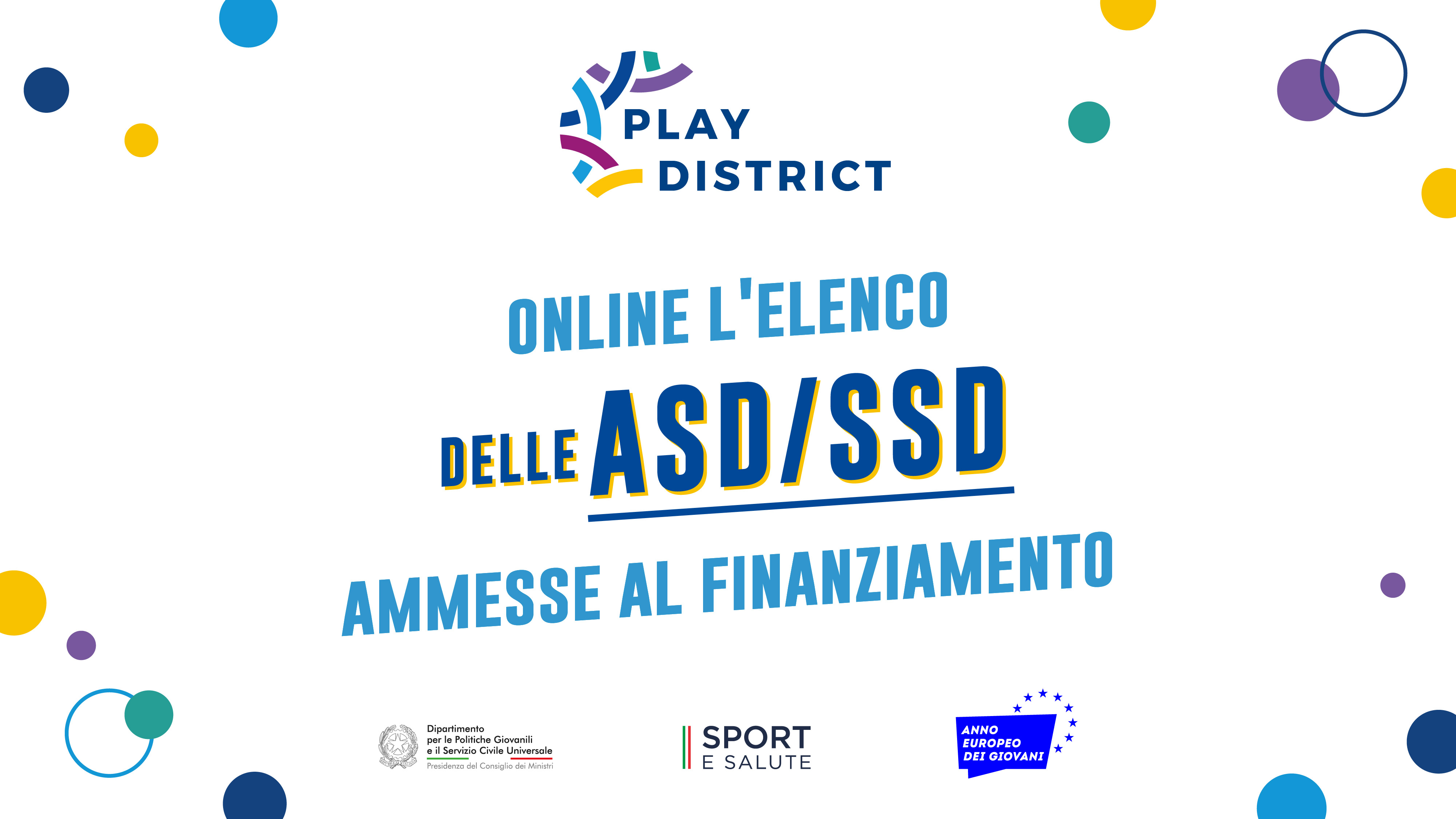 Via libera del CdA di Sport e Salute alla graduatoria di Play District - Spazi Civici di Comunità