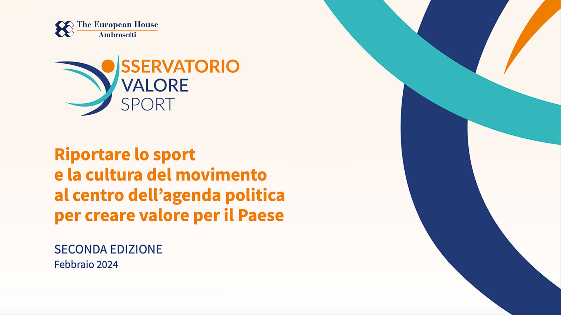 Rapporto Osservatorio Valore Sport  2024